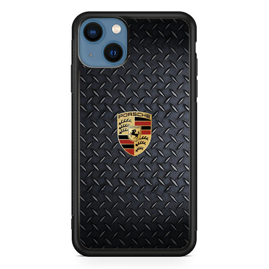 Porsche Black Steel Carbon Wall iPhone 13 Case