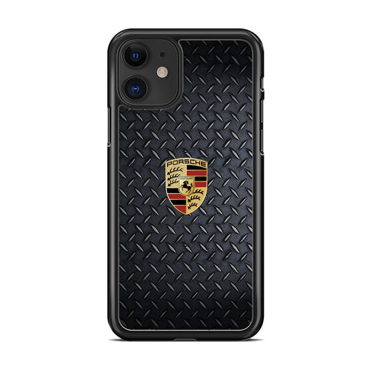 Porsche Black Steel Carbon Wall iPhone 11 Case