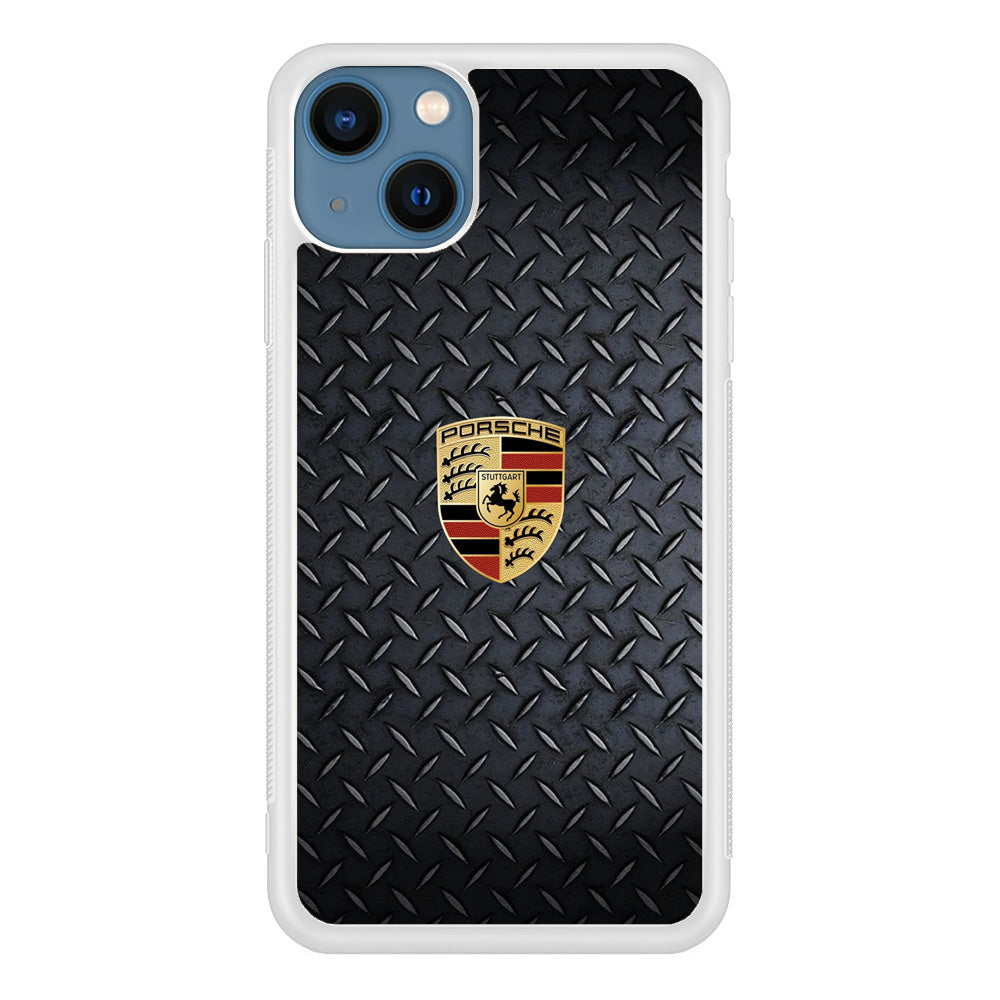 Porsche Black Steel Carbon Wall iPhone 13 Case