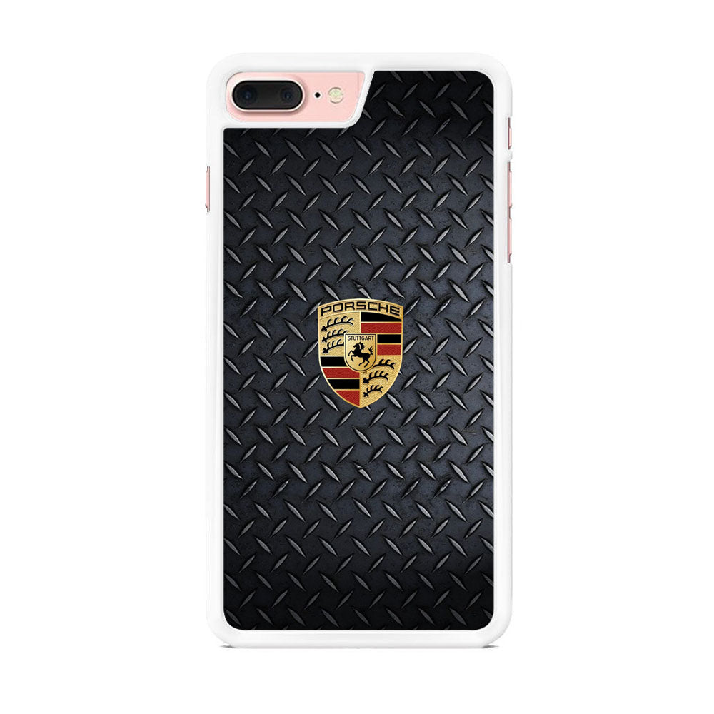 Porsche Black Steel Carbon Wall iPhone 8 Plus Case