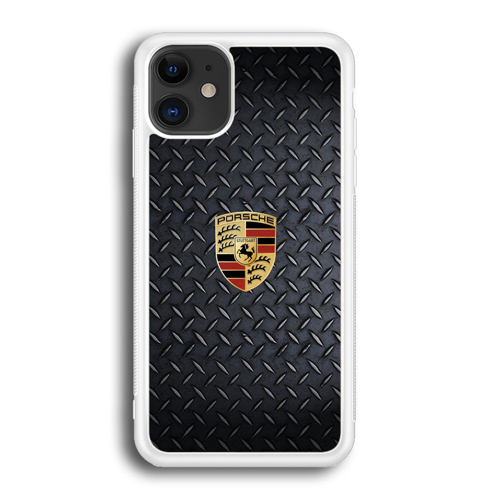 Porsche Black Steel Carbon Wall iPhone 12 Case