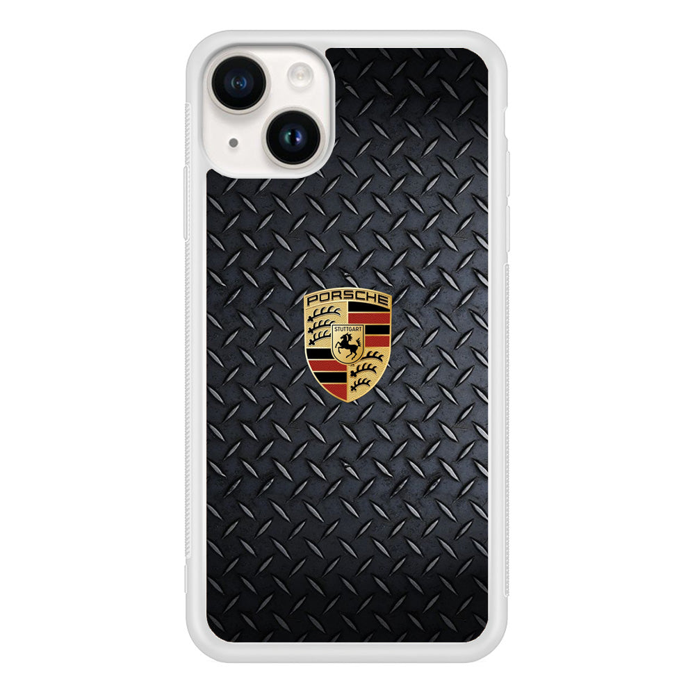 Porsche Black Steel Carbon Wall iPhone 14 Case