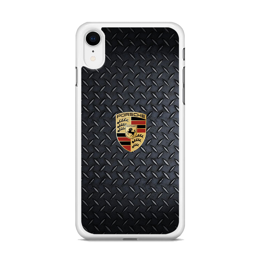 Porsche Black Steel Carbon Wall iPhone XR Case