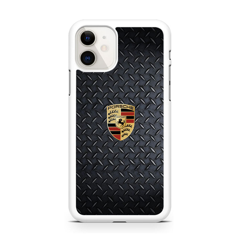 Porsche Black Steel Carbon Wall iPhone 11 Case