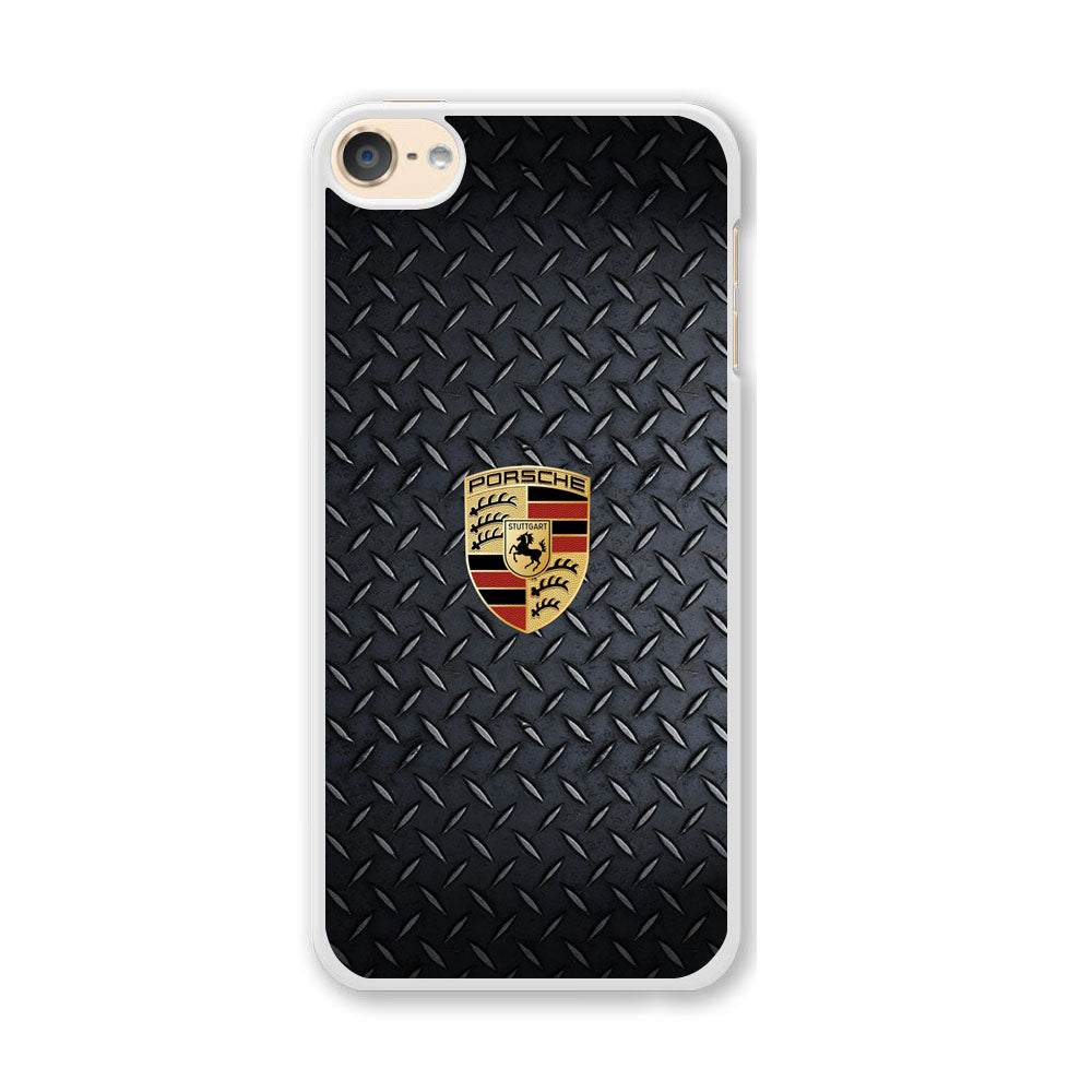 Porsche Black Steel Carbon Wall iPod Touch 6 Case