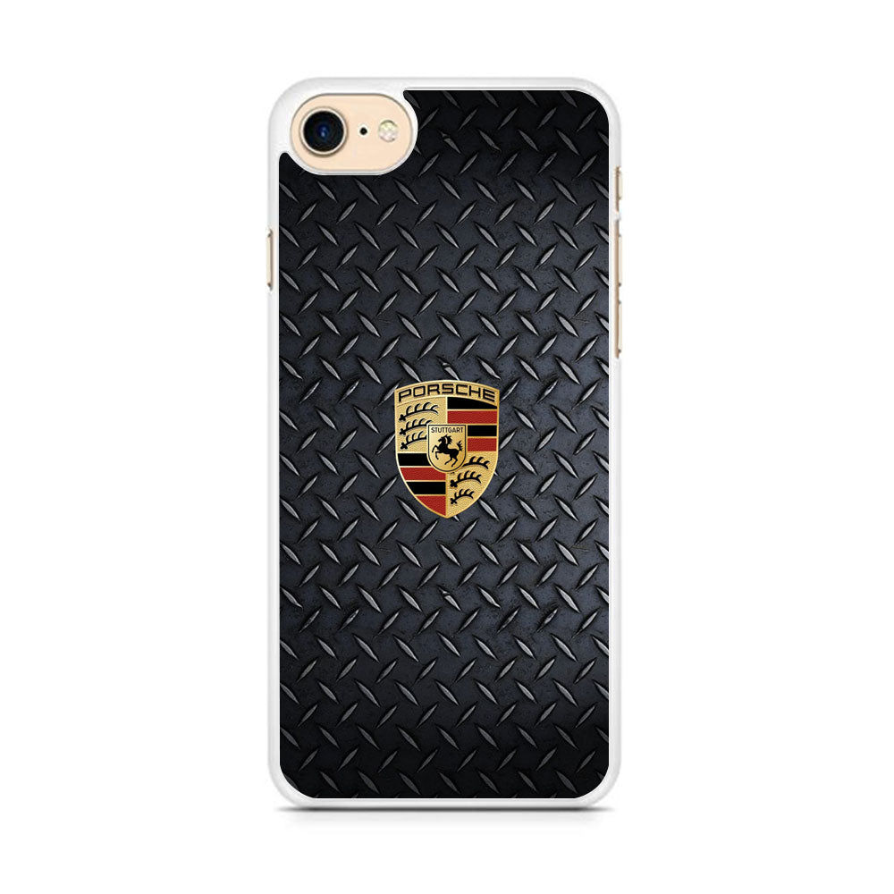 Porsche Black Steel Carbon Wall iPhone 7 Case