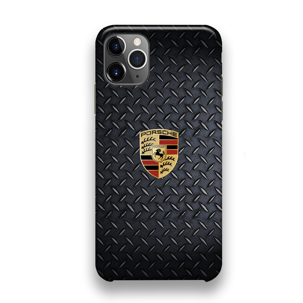 Porsche Black Steel Carbon Wall iPhone 11 Pro Max Case