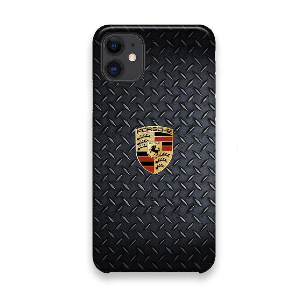 Porsche Black Steel Carbon Wall iPhone 11 Case