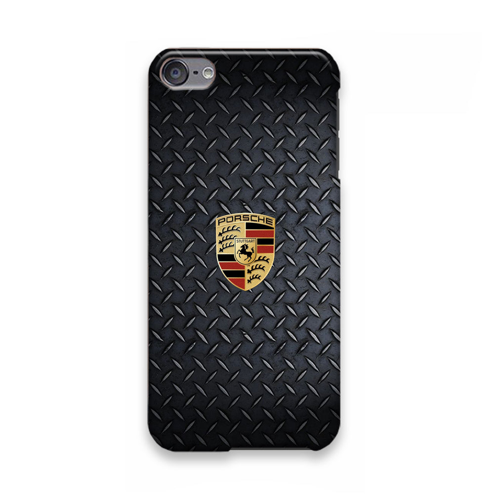 Porsche Black Steel Carbon Wall iPod Touch 6 Case