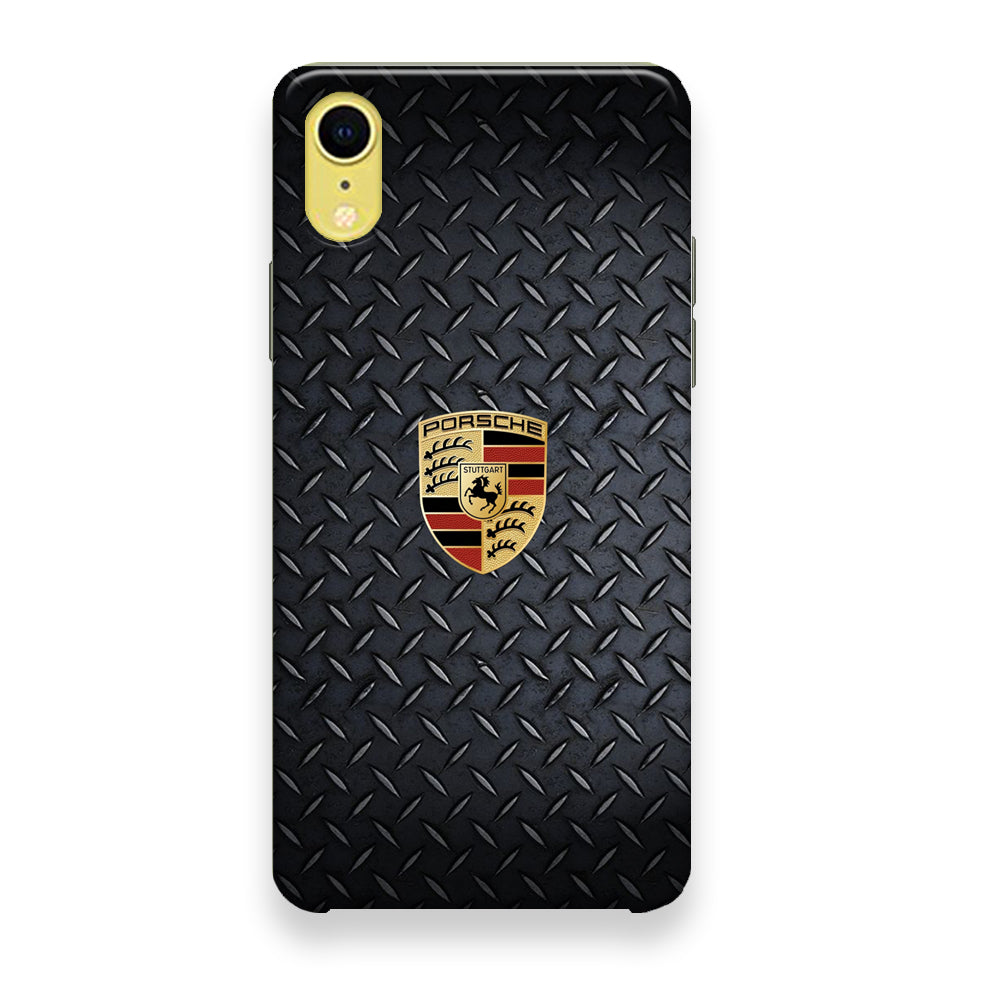 Porsche Black Steel Carbon Wall iPhone XR Case