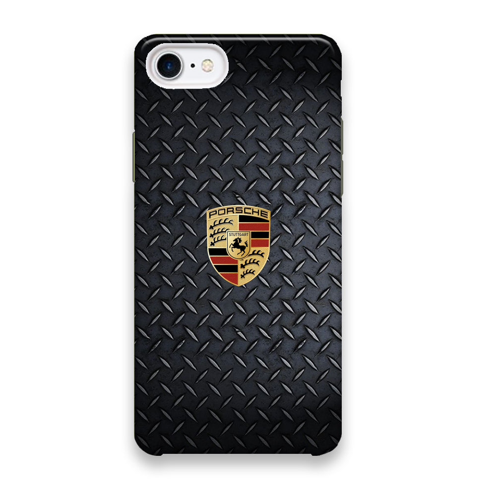 Porsche Black Steel Carbon Wall iPhone 7 Case