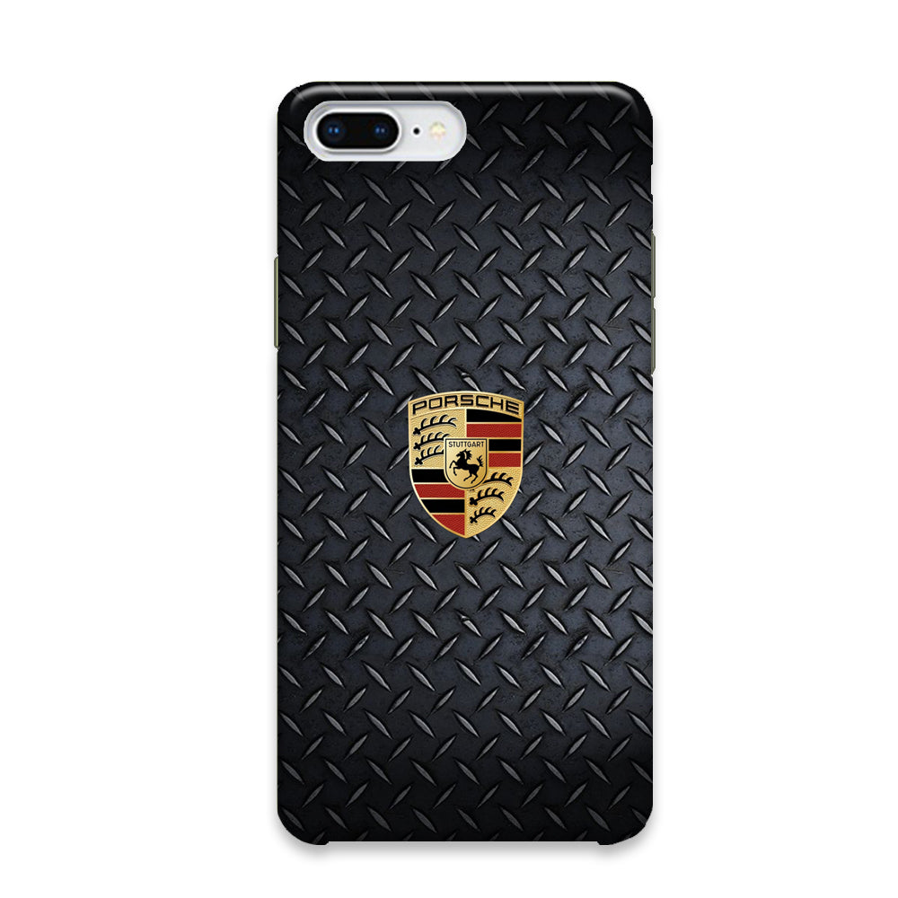 Porsche Black Steel Carbon Wall iPhone 8 Plus Case