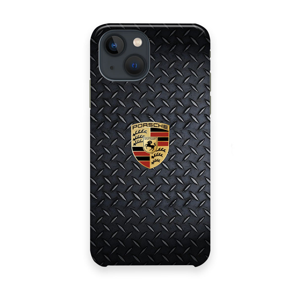 Porsche Black Steel Carbon Wall iPhone 13 Case