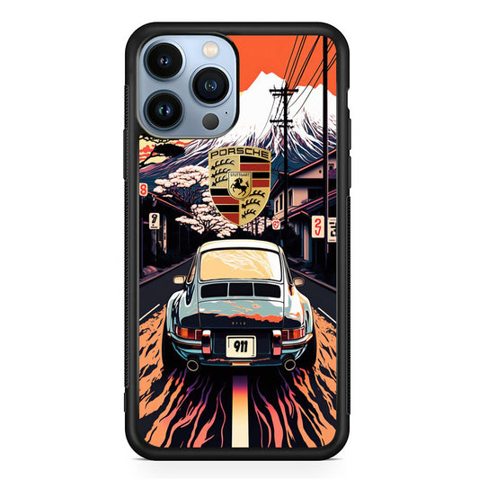 Porsche Japanese Art View iPhone 13 Pro Max Case