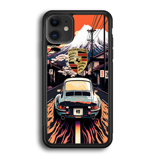 Porsche Japanese Art View iPhone 12 Case