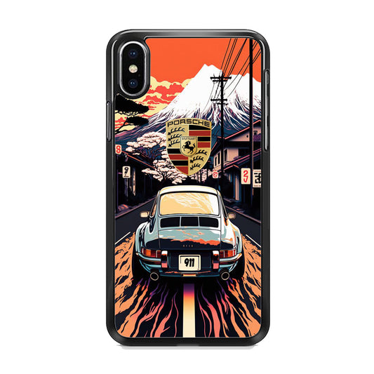 Porsche Japanese Art View iPhone X Case