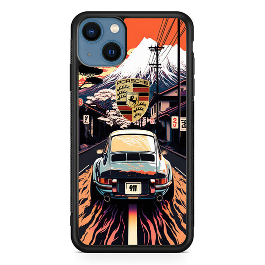 Porsche Japanese Art View iPhone 13 Case