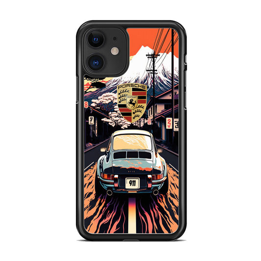 Porsche Japanese Art View iPhone 11 Case