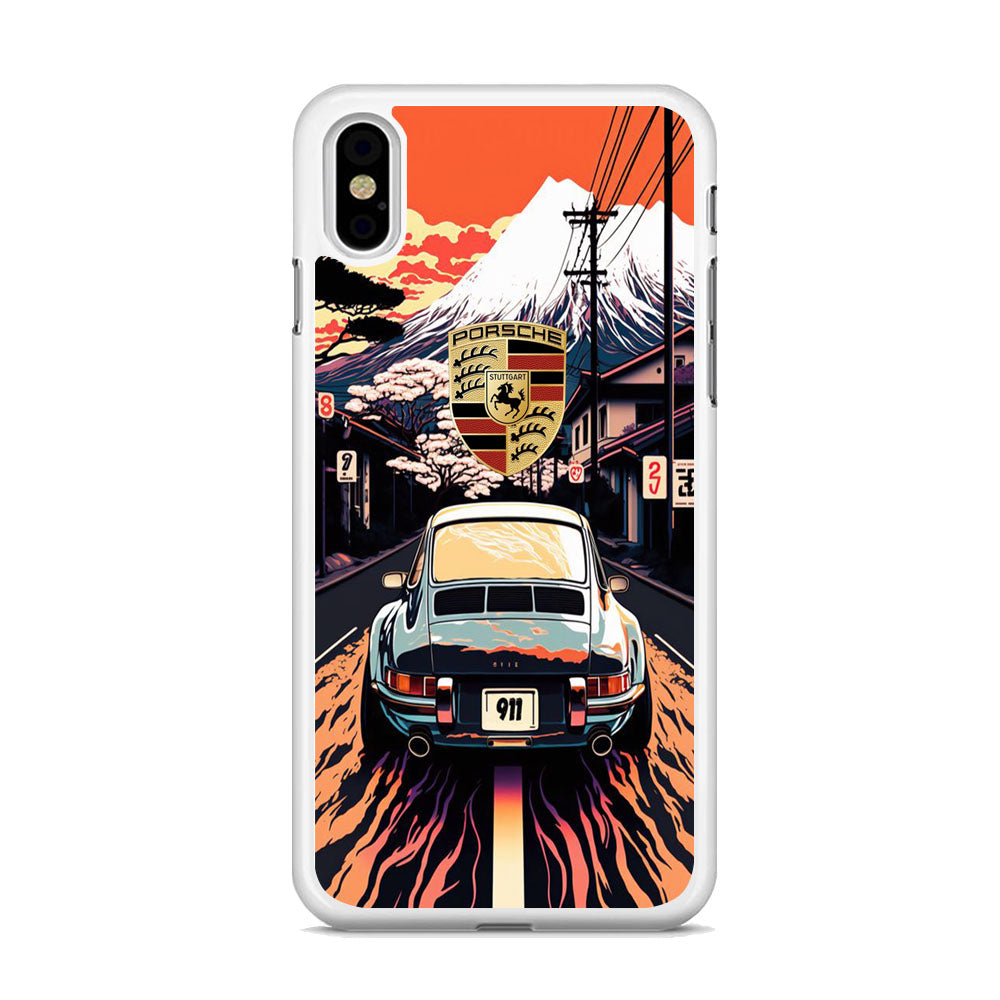 Porsche Japanese Art View iPhone X Case