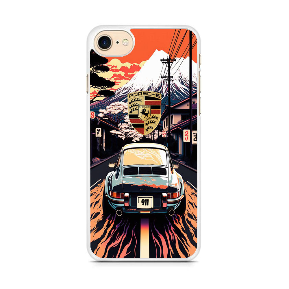 Porsche Japanese Art View iPhone 8 Case