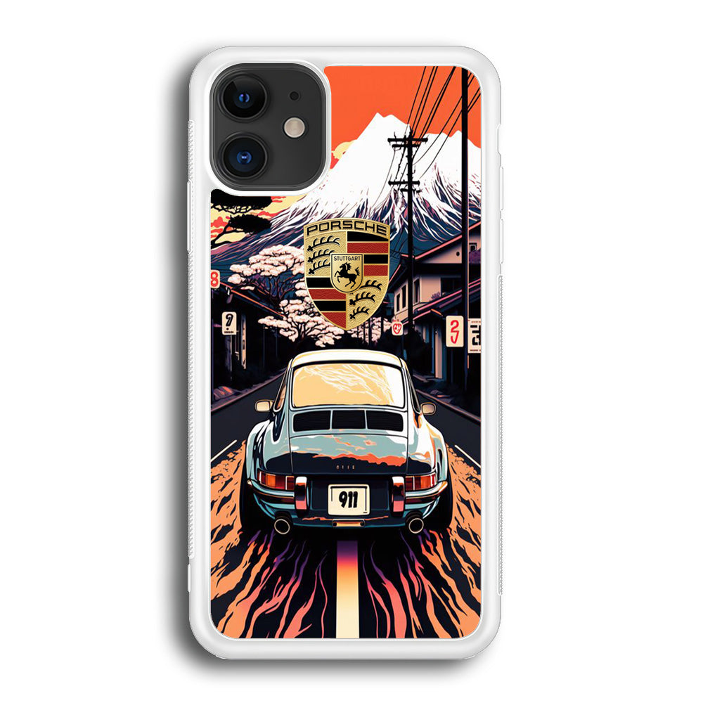 Porsche Japanese Art View iPhone 12 Case