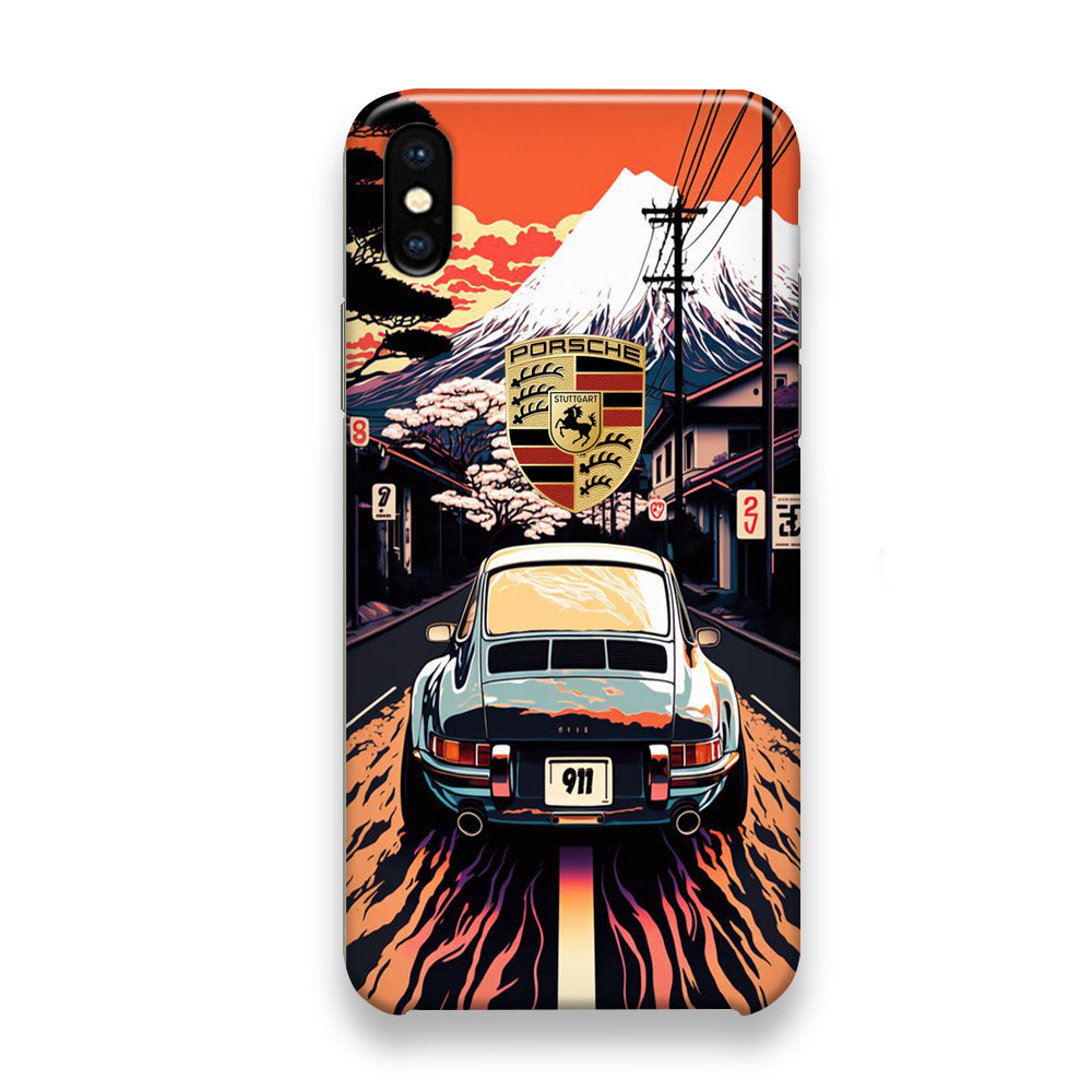 Porsche Japanese Art View iPhone Xs Case