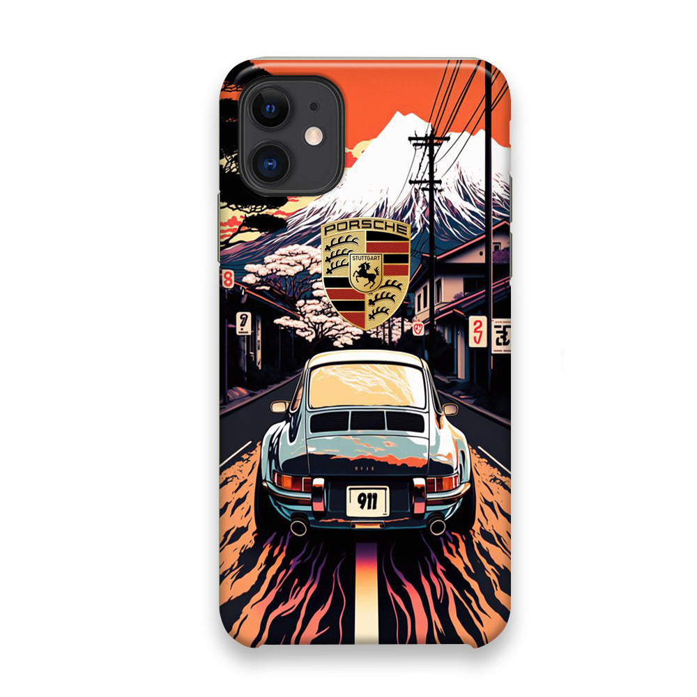 Porsche Japanese Art View iPhone 11 Case