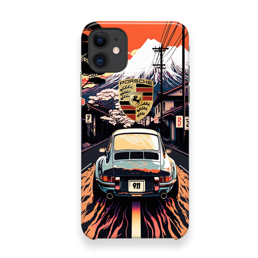 Porsche Japanese Art View iPhone 12 Case