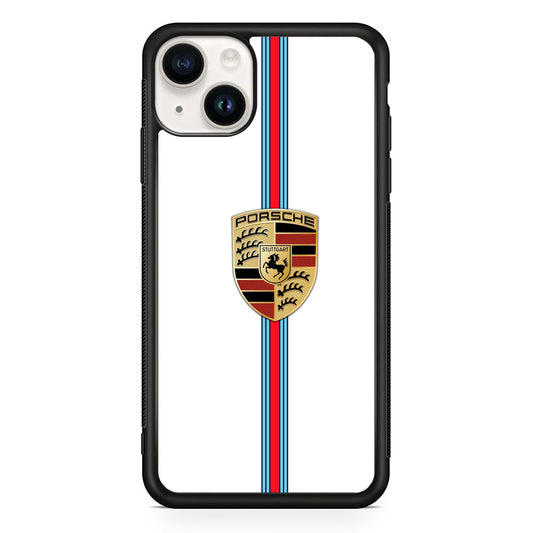 Porsche Logo White iPhone 15 Case