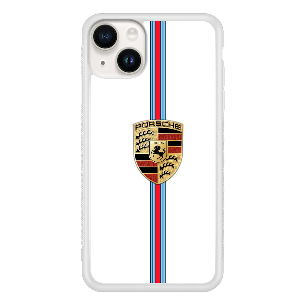 Porsche Logo White iPhone 14 Case