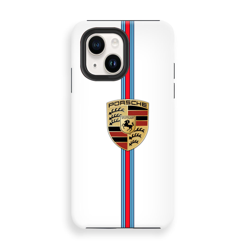 Porsche Logo White iPhone 14 Case