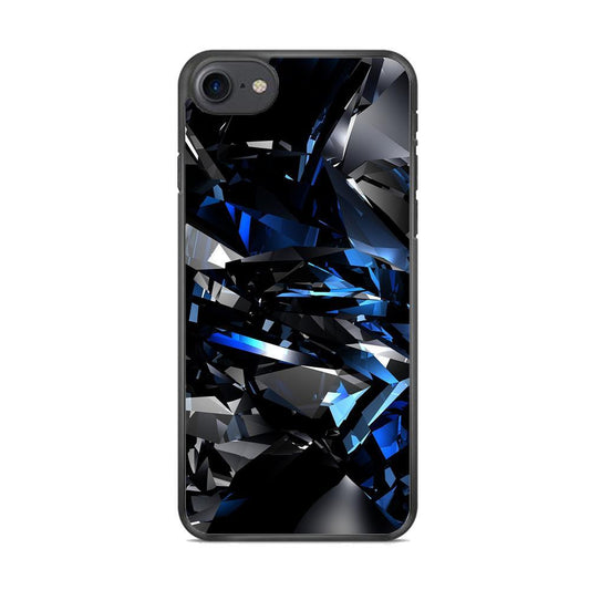 3D Black Blue Crystal iPhone 8 Case - Octracase