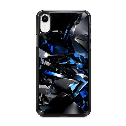 3D Black Blue Crystal iPhone XR Case - Octracase