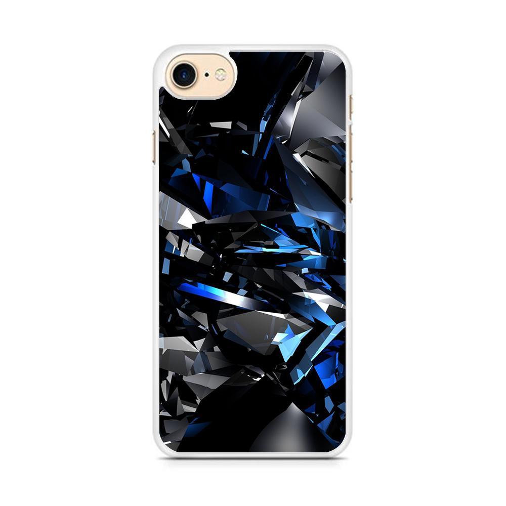 3D Black Blue Crystal iPhone 8 Case - Octracase