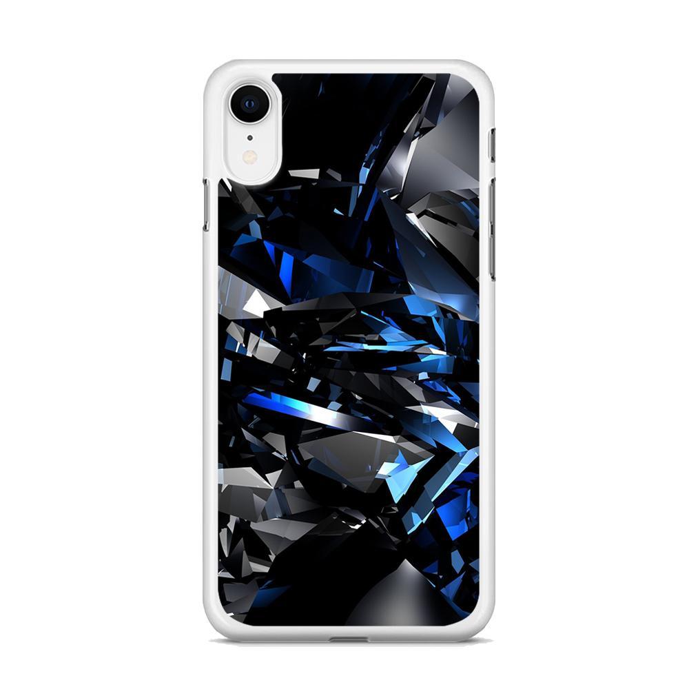 3D Black Blue Crystal iPhone XR Case - Octracase