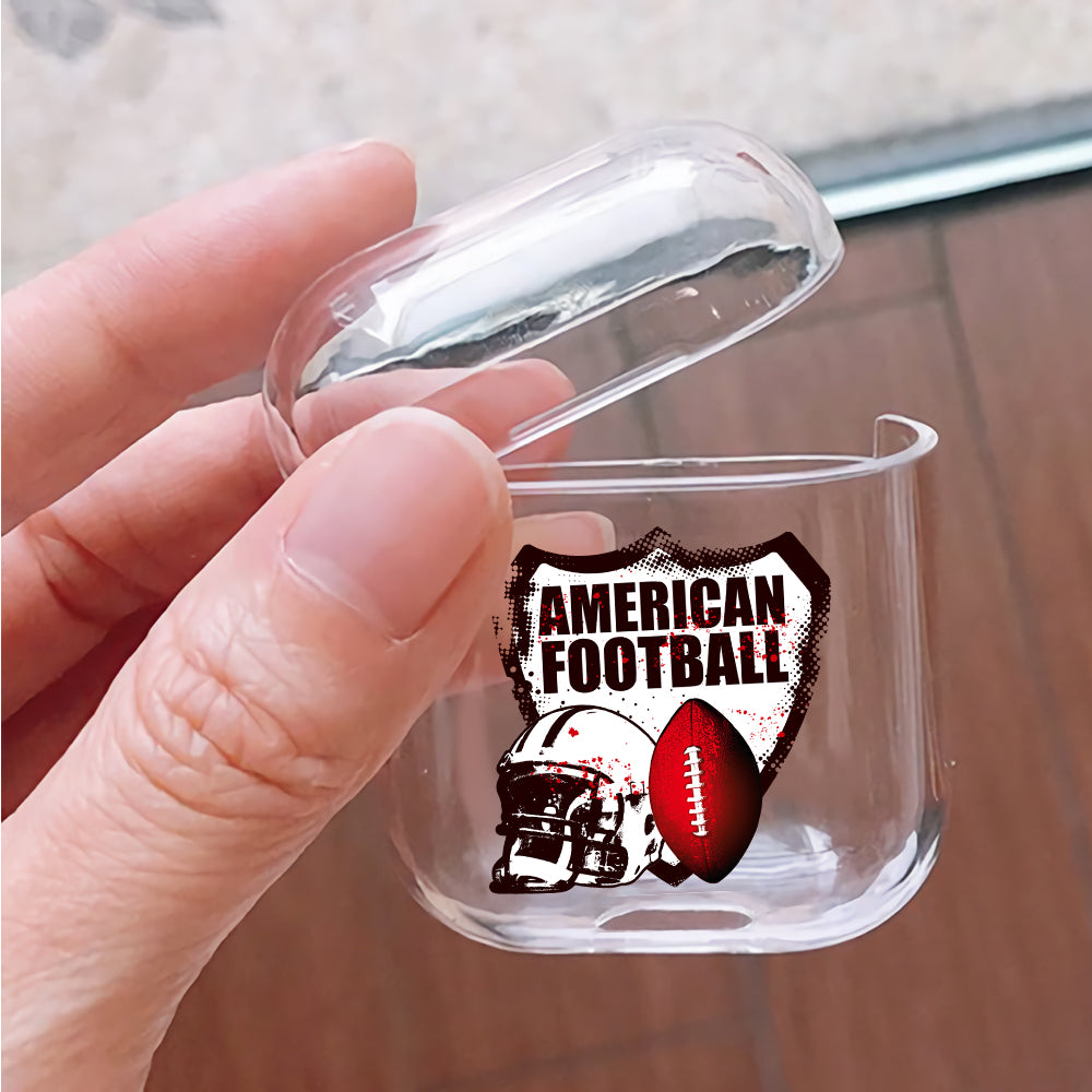 American Football  Hard Plastic Protective Clear Case Cover For Apple Airpods - Octracase