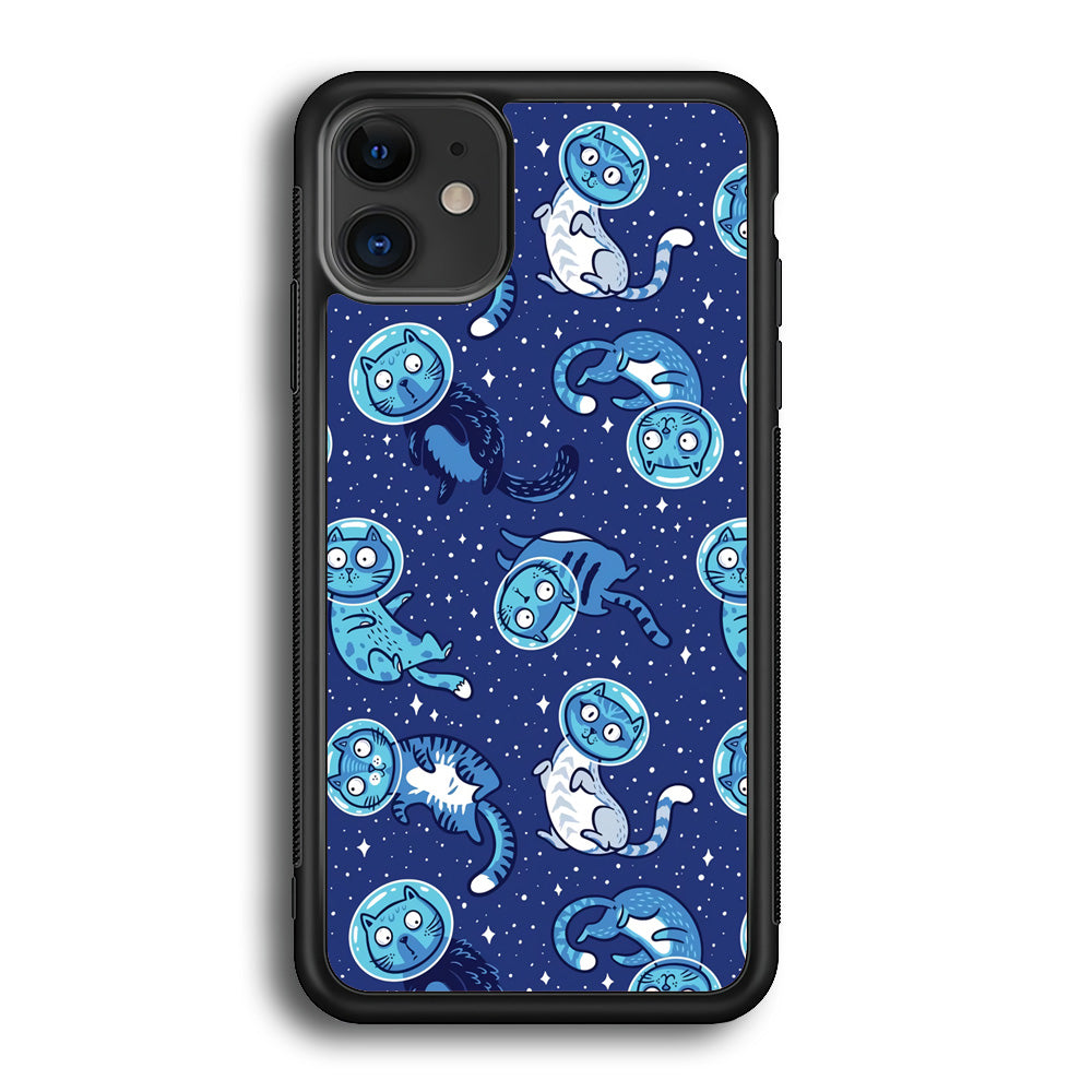 Animal Astronauts Cat in Blue iPhone 12 Case - Octracase