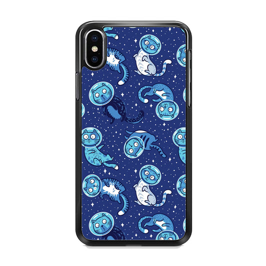 Animal Astronauts Cat in Blue iPhone X Case