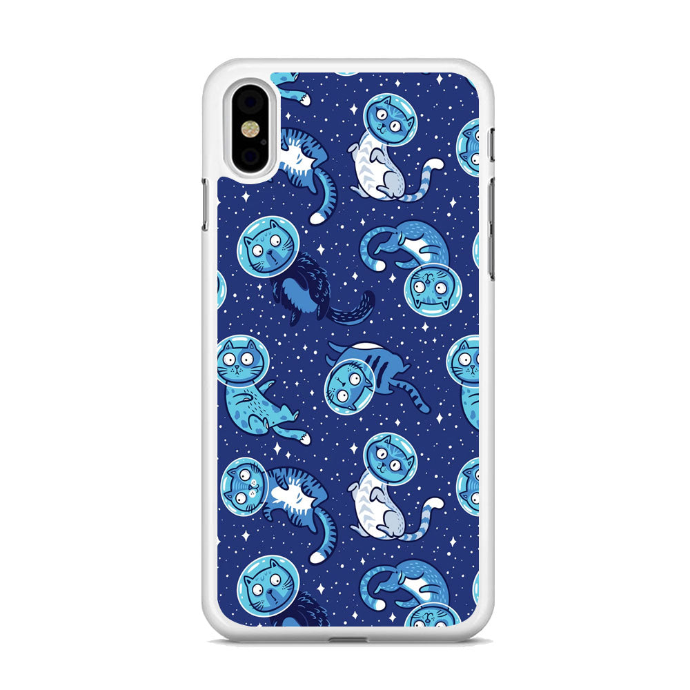 Animal Astronauts Cat in Blue iPhone X Case