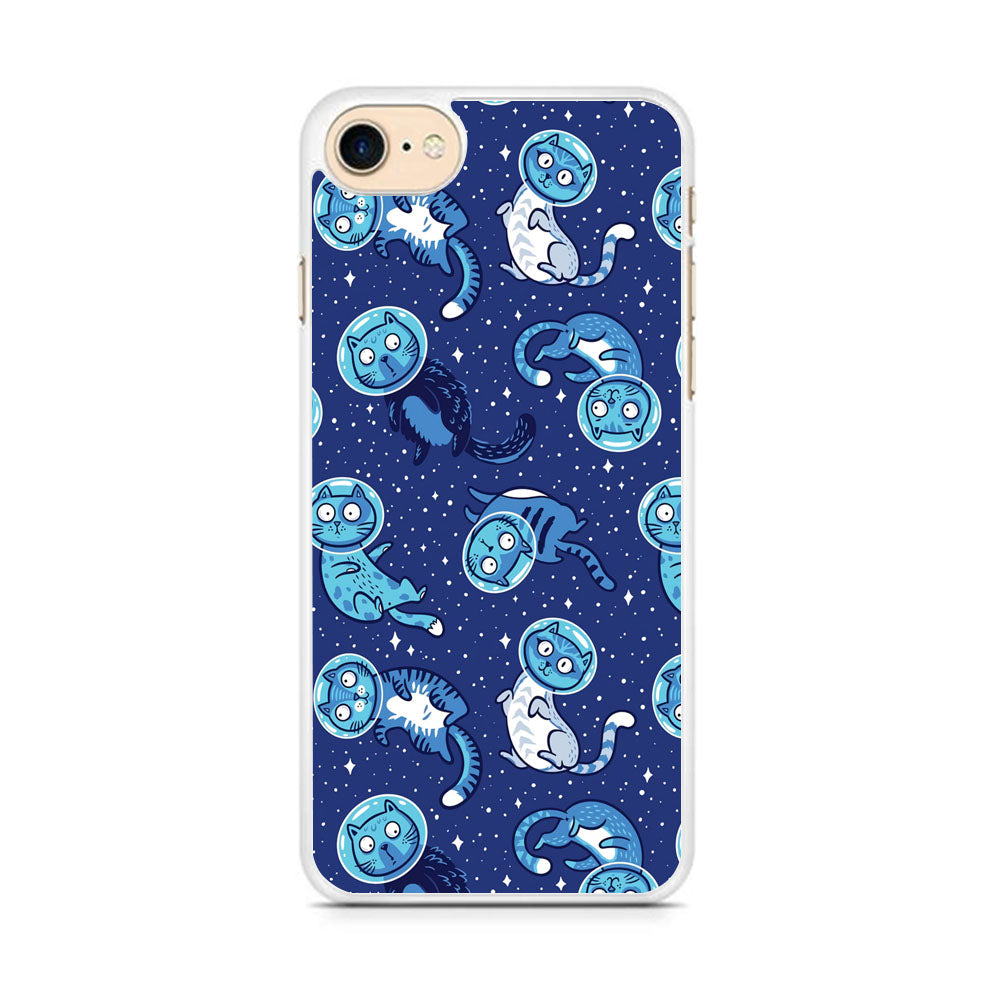 Animal Astronauts Cat in Blue iPhone 8 Case