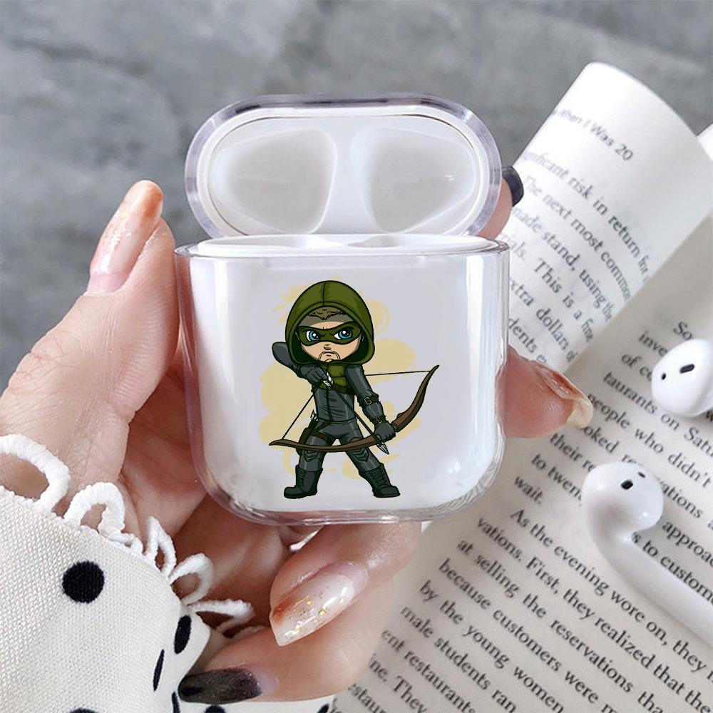 Arrow Mini Cartoon Hard Plastic Protective Clear Case Cover For Apple Airpods - Octracase