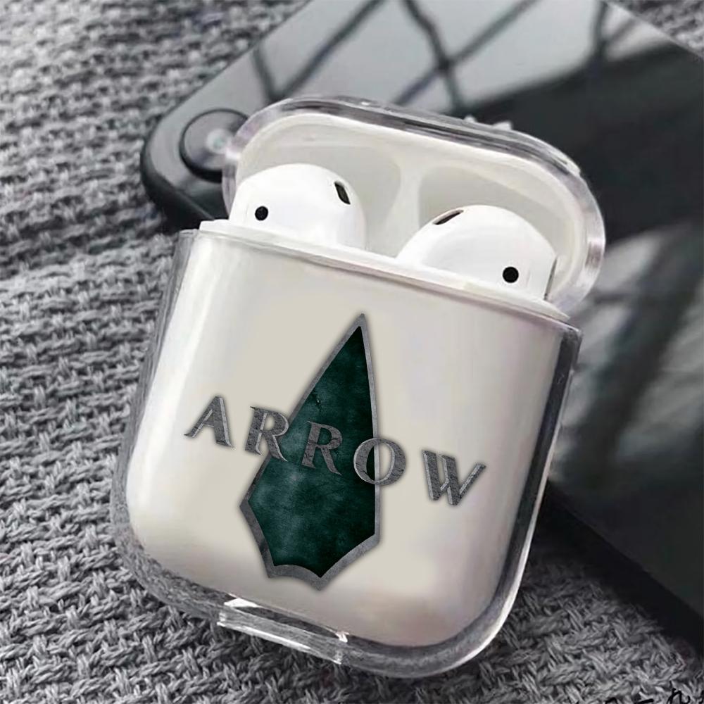 Arrow Symbol  Hard Plastic Protective Clear Case Cover For Apple Airpods - Octracase