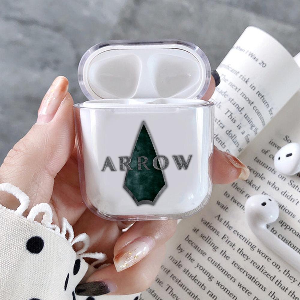 Arrow Symbol  Hard Plastic Protective Clear Case Cover For Apple Airpods - Octracase