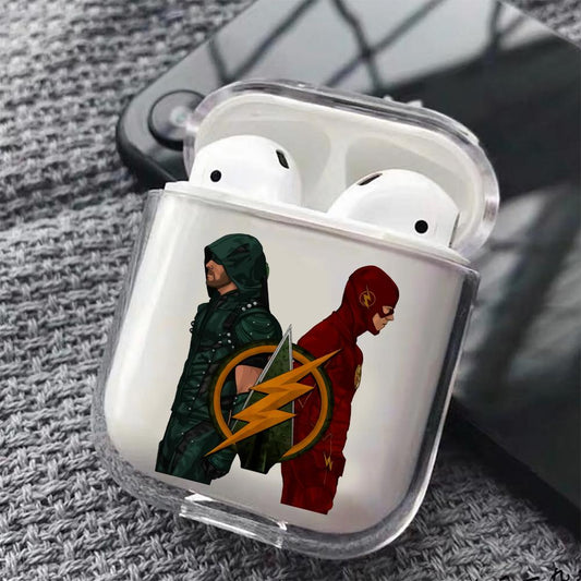 Arrow and The Flash Hard Plastic Protective Clear Case Cover For Apple Airpods - Octracase