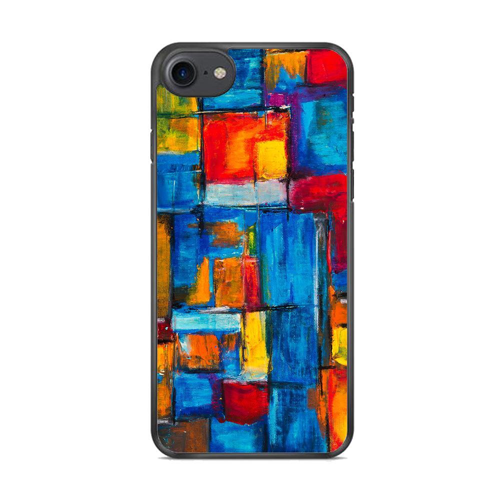 Art Abstract Painting Square Color 001 iPhone 8 Case - Octracase