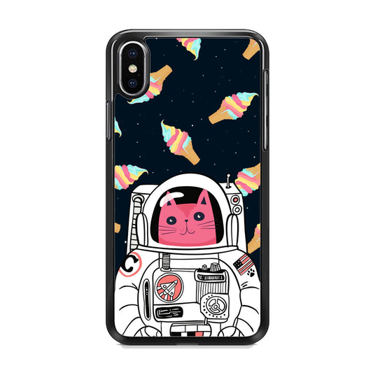 Astro Cat Space Ice Cream iPhone X Case