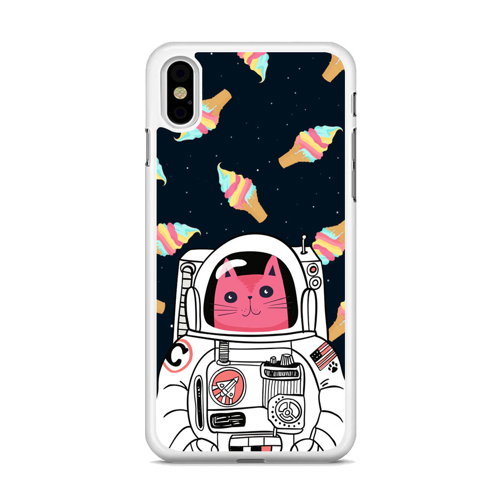 Astro Cat Space Ice Cream iPhone X Case