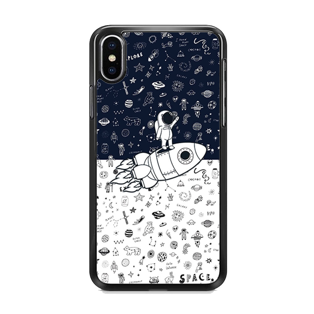 Astronauts Rocket Launcher iPhone Xs Case