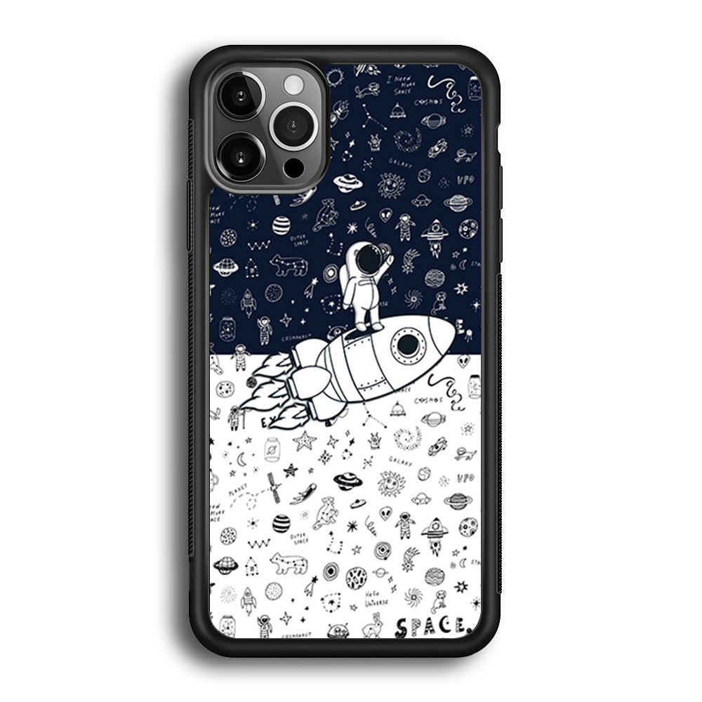 Astronauts Rocket Launcher iPhone 12 Pro Case - Octracase