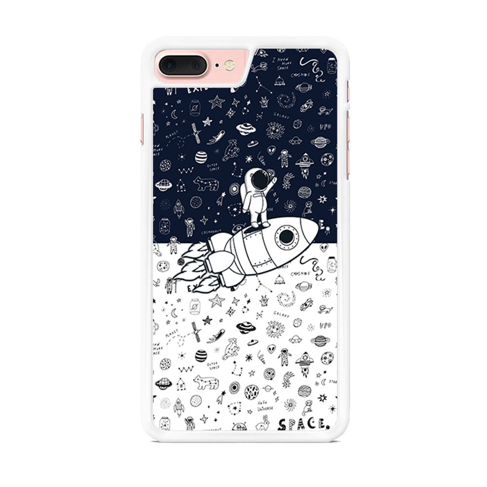 Astronauts Rocket Launcher iPhone 8 Plus Case